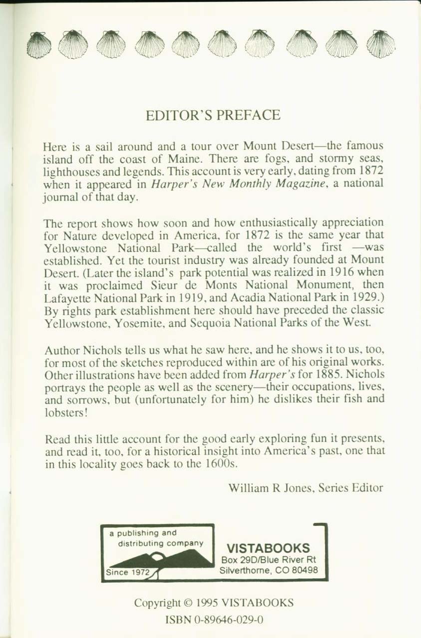 MOUNT DESERT, 1872: an early history of the Maine island that is now Acadia National Park. vist0029a